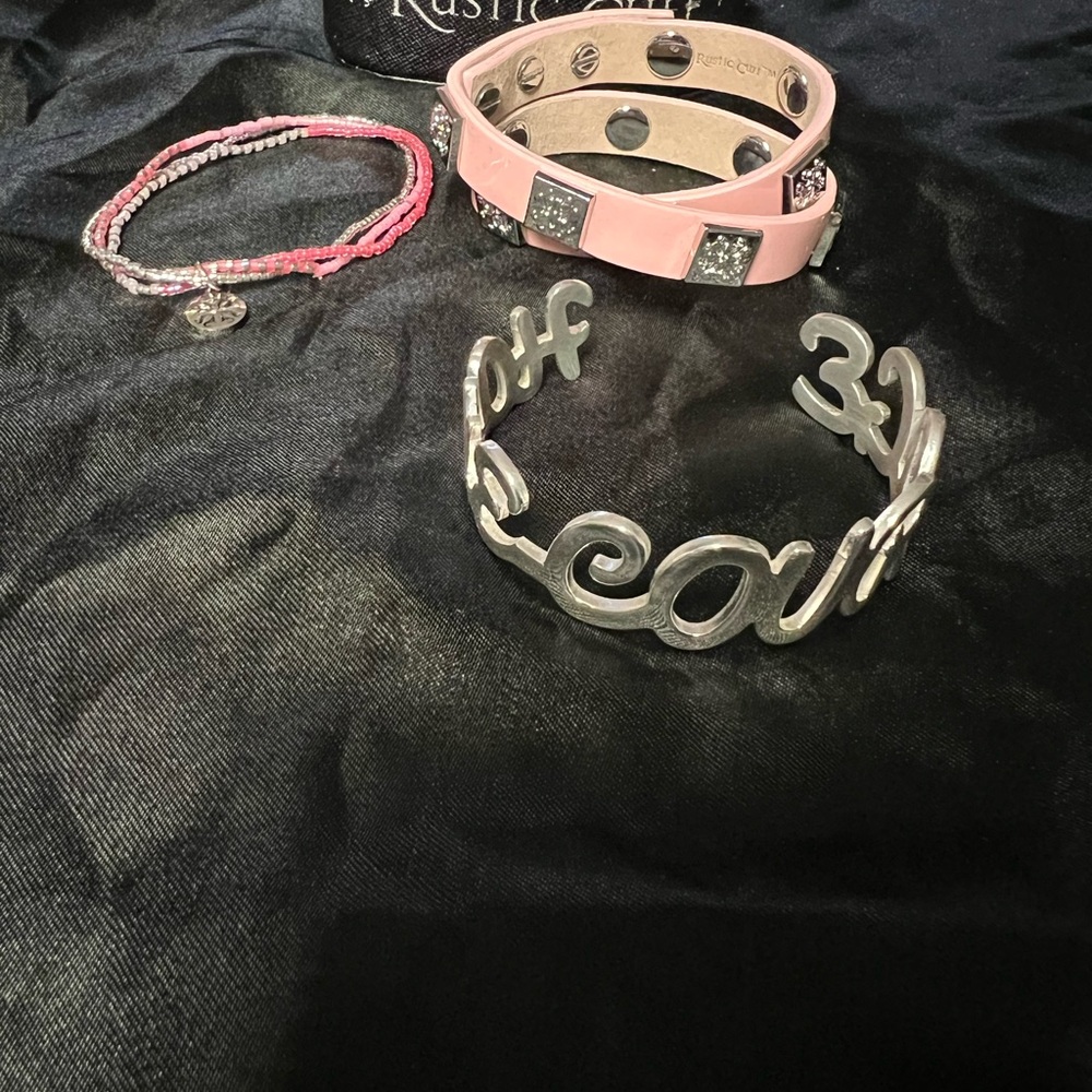Rustic cuff Women's Bracelet Set